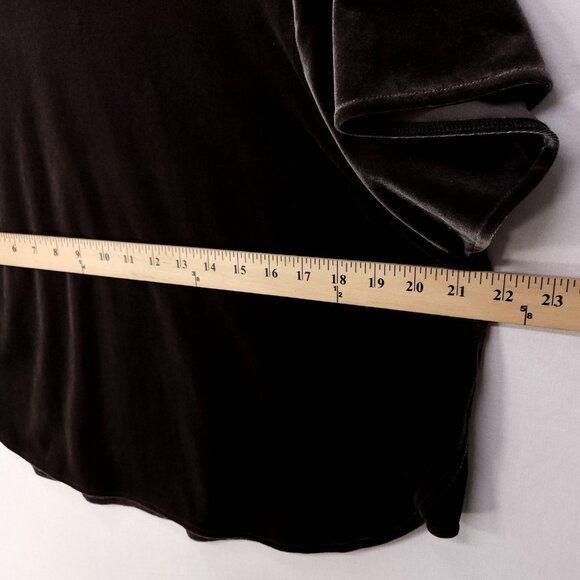 Madewell Velvet Butterfly Top Size Medium Dolman Flutter Short Sleeve - Picture 8 of 12